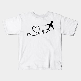 Airplane Heart - Airplanes Lover Gift Kids T-Shirt